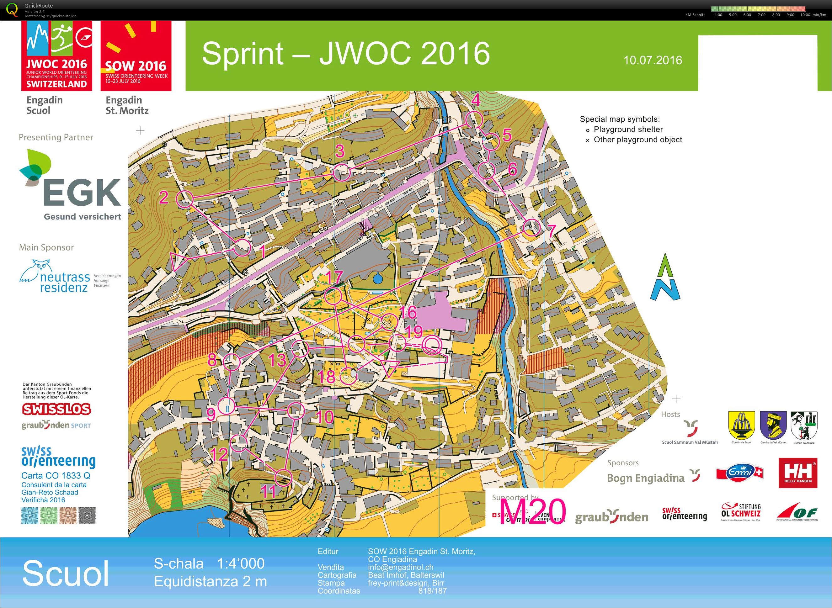 Junior World Orienteering Championships Sprint (10-07-2016)