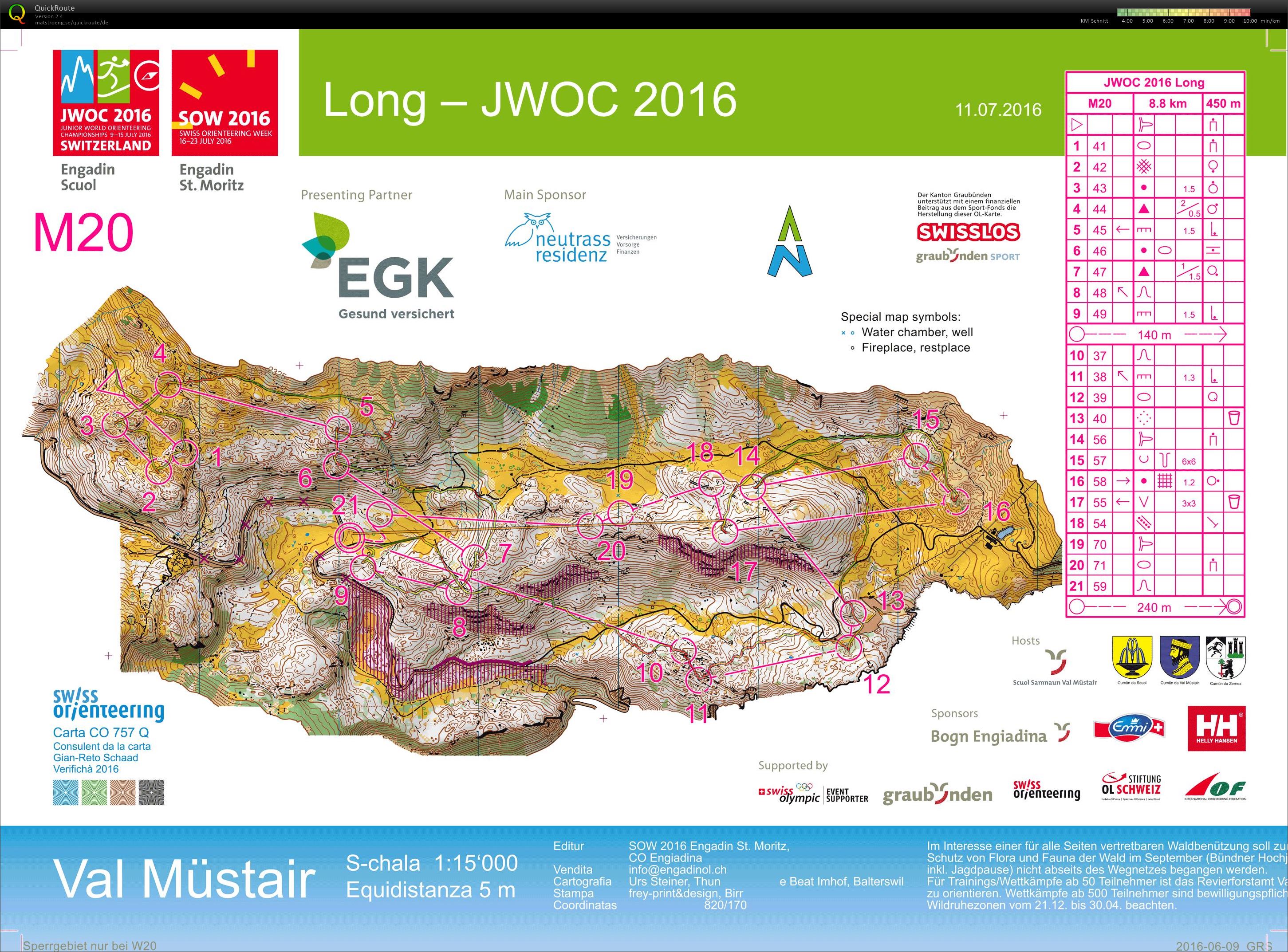 Junior World Orienteering Championships Long (11/07/2016)