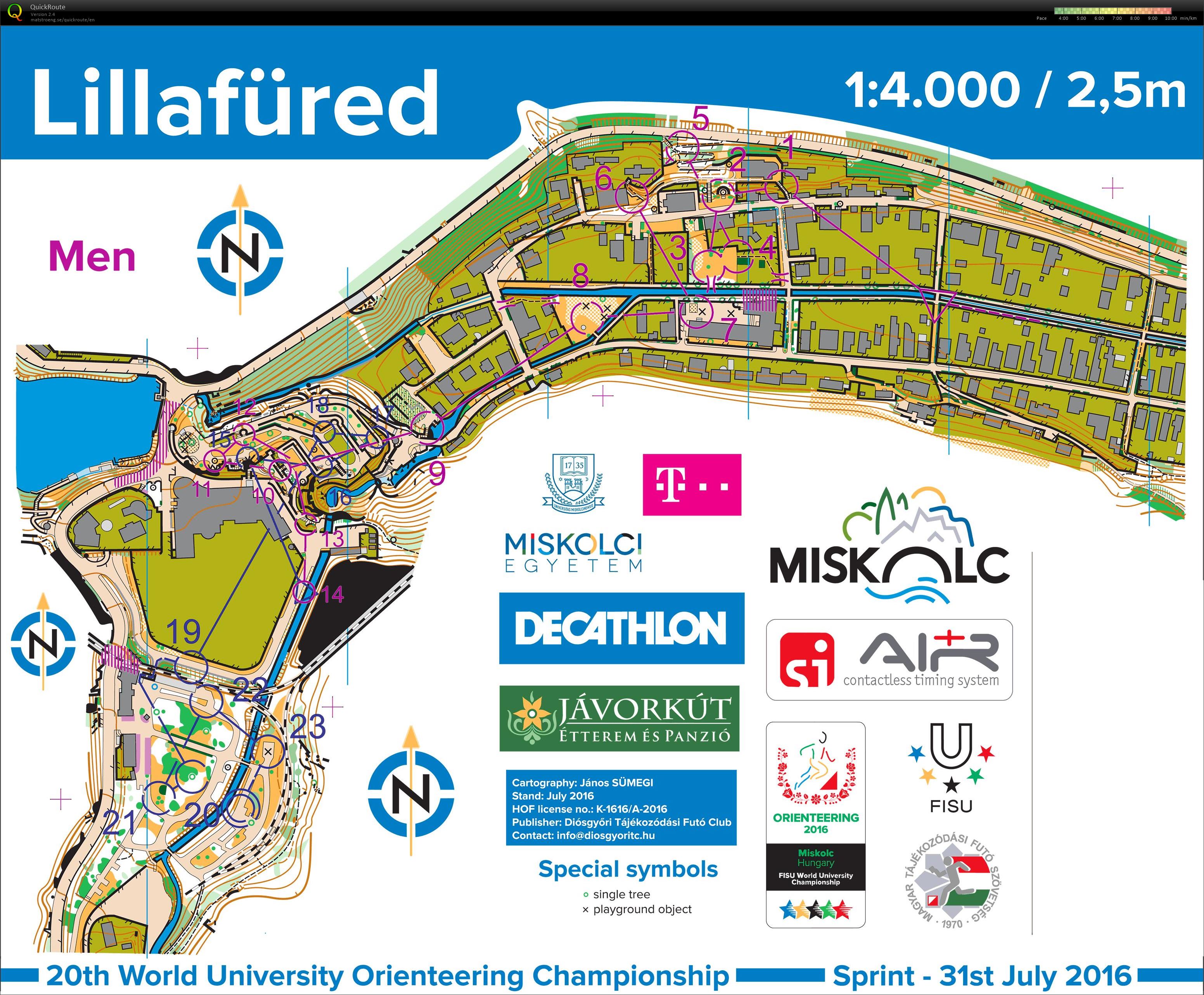 World University Orienteering Championships Sprint (31.07.2016)