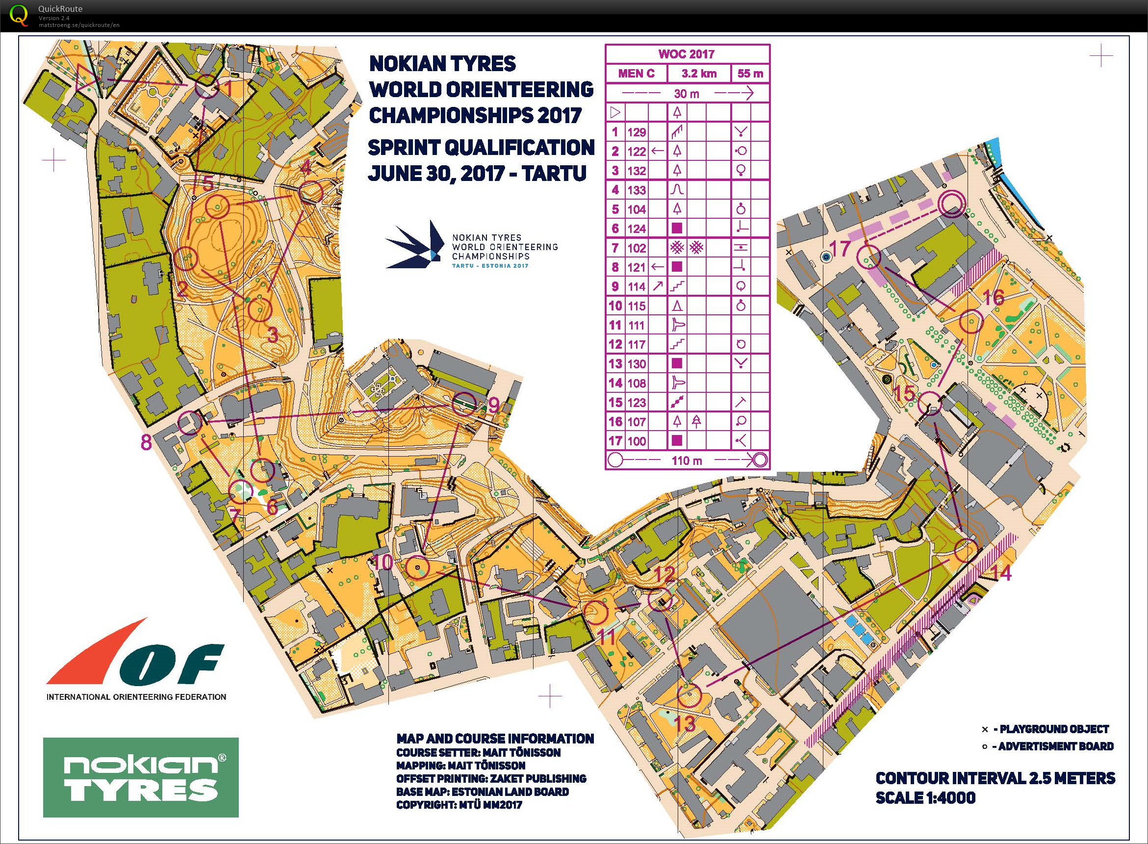 WOC 2017 Sprint Qualification (30/06/2017)